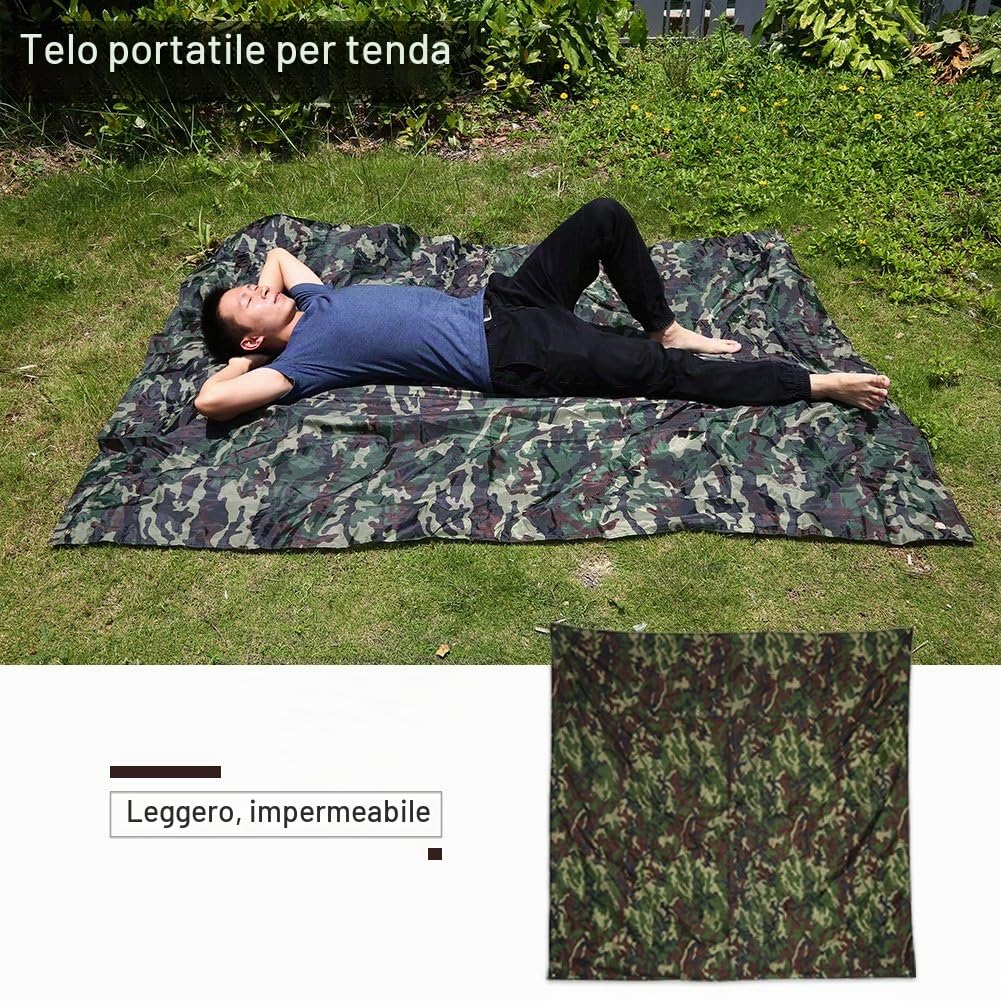 Telone della tenda del camuffamento, riparo della tela cerata della tenda da campeggio della tela cerata della tenda impermeabile portatile per la caccia di escursioni all'aperto(3x2.9m)