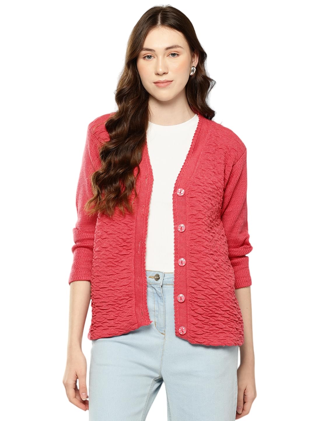 aarika Womens Casual Wear Black Colour Solid Woolen Cardigan-picture-31