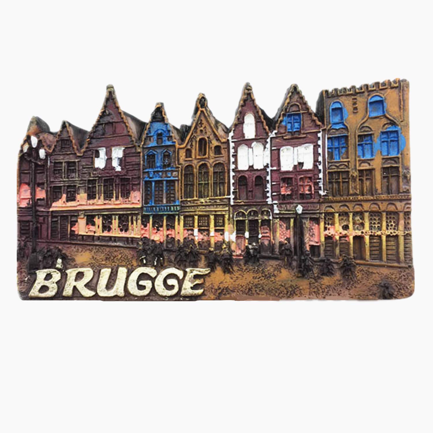 Muyu Magnet Souvenir 3D Brugge Belgium fridge ,Home & kitchen decoration ic sticker Belgium refrigerator tourist gift collection