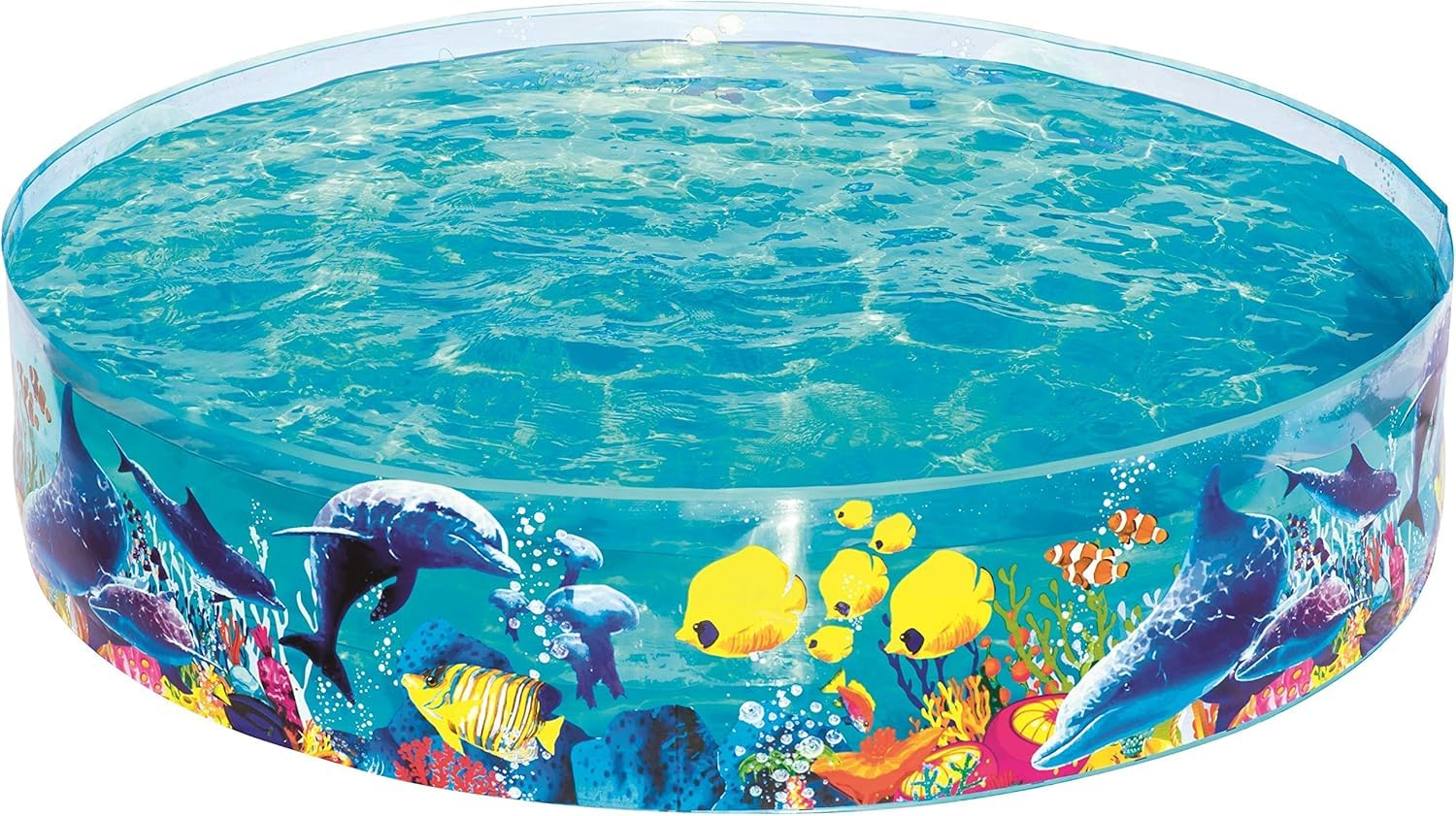 KinderTales® Odyssey Fill 'N Fun Kiddie Pool – 946L Inflatable Pool with Underwater Graphics, Heavy-Duty PVC Sidewalls, Easy Setup, Repair Patch Included (1.83m x 38cm)-image-27