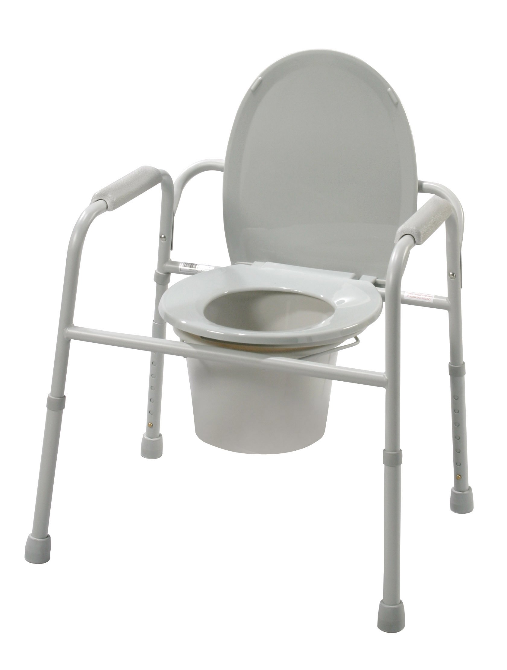 Complete Medical Commode - 3 in 1 Deluxe Steel with deep Seat Assembled-(Drive), 56.5 Pound