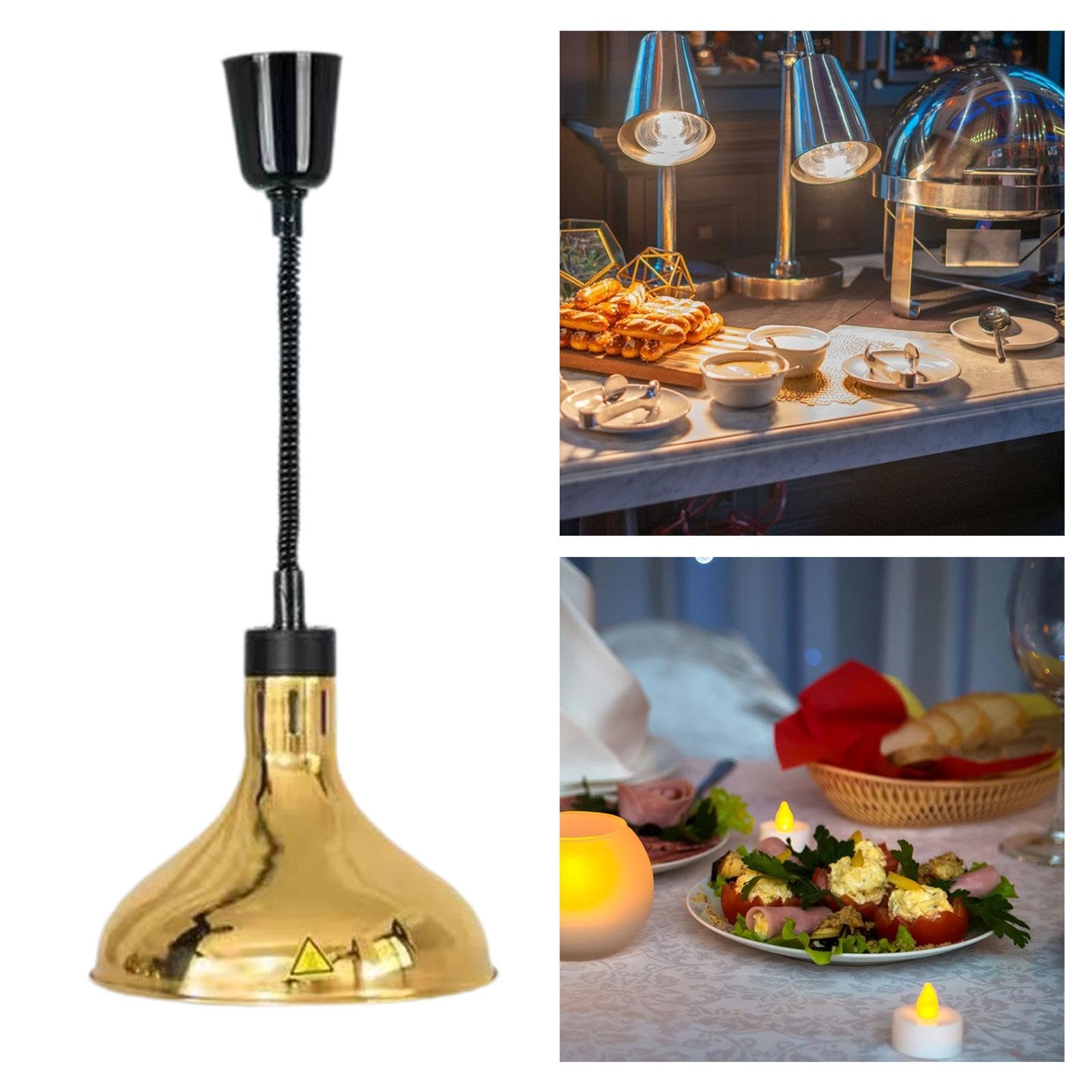 Generic Lampada Riscaldante Moderna in Acciaio Inox per Buffet Ed Eventi di Catering, oro