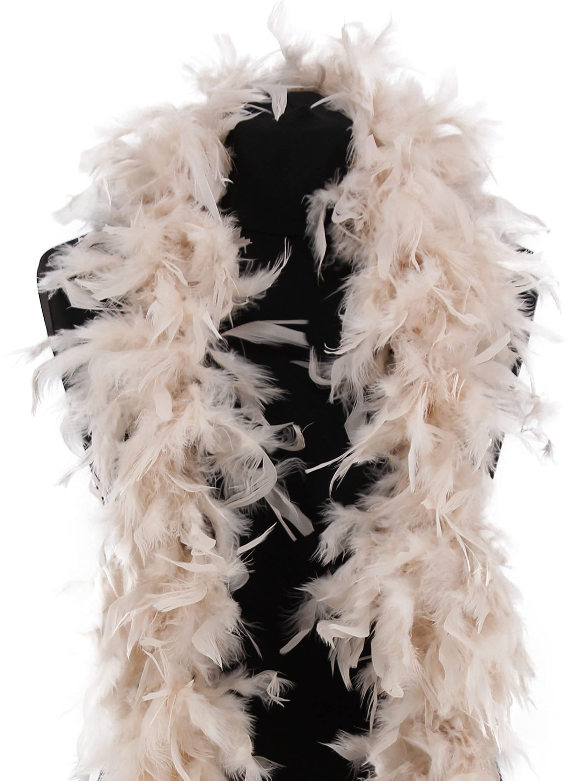 Luxury Ivory Feather Boa – 80g 180cm Premium Fluffy Feather Accessory for Fancy Dress, Gatsby Parties, Hen Nights, Christmas Events & Stage Performances