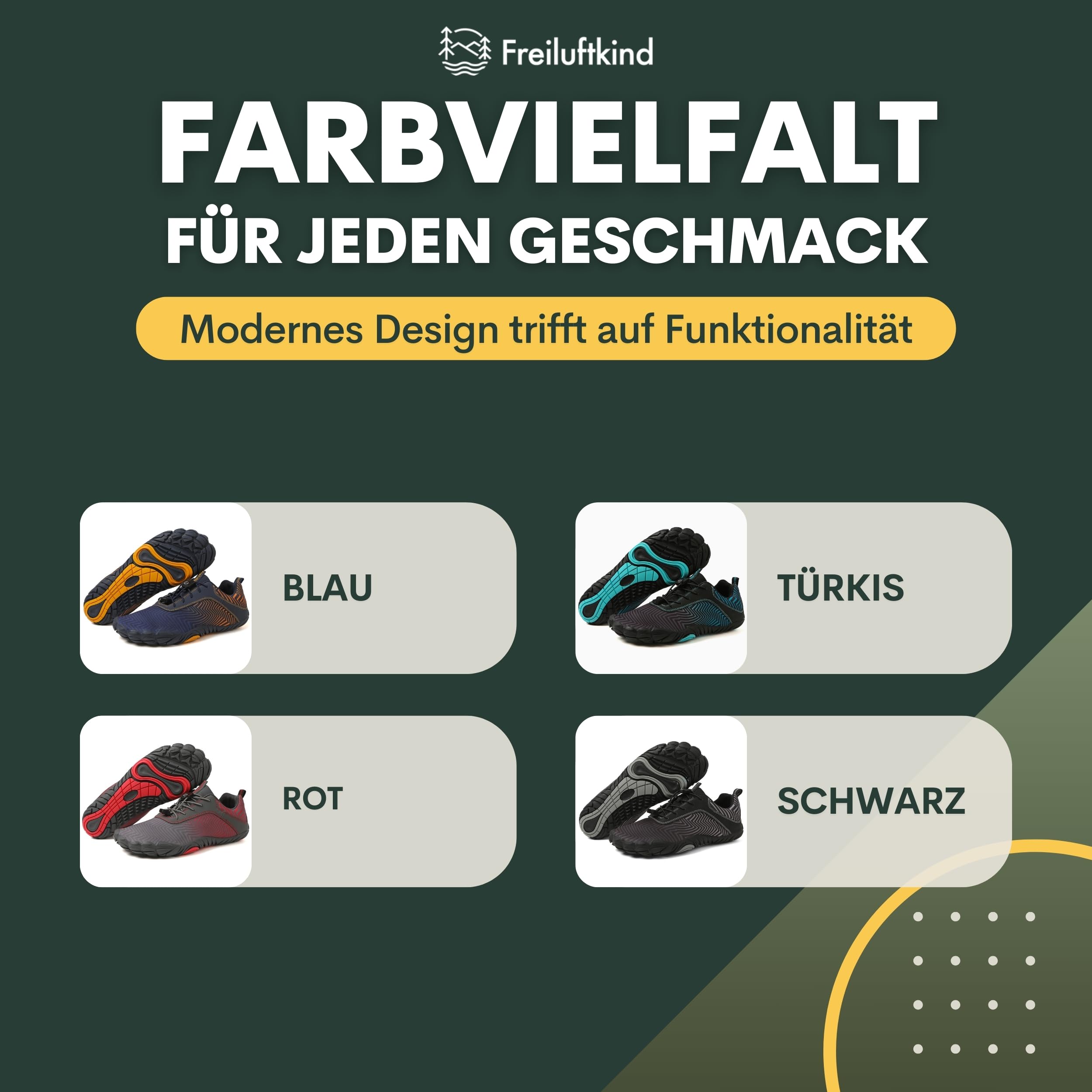 Freiluftkind Das Original – Overland Wasserabweisende & gefütterte Barfußschuhe (/) – Unisex Barfussschuhe Winter