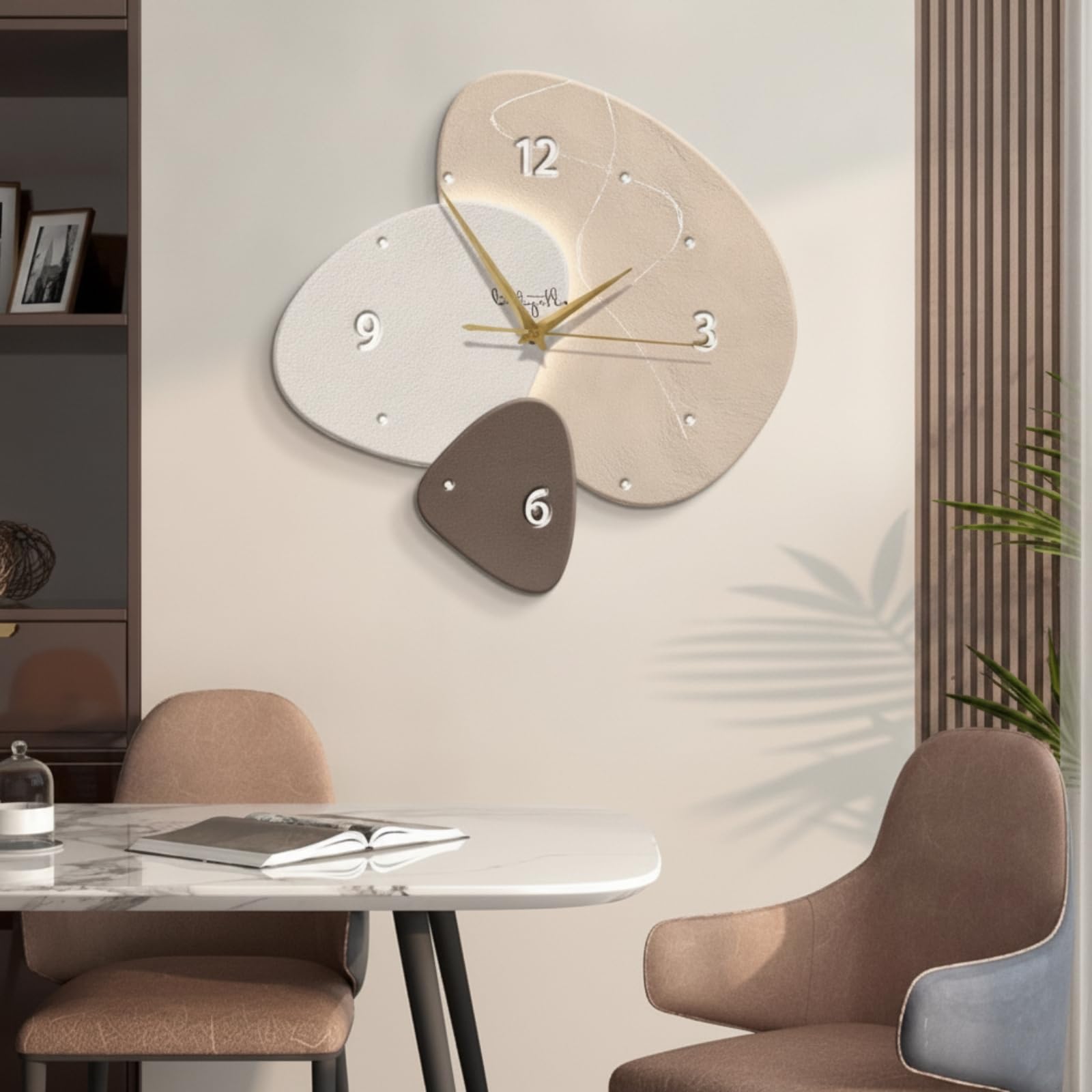 Baoblaze Reloj de Pared Moderno Reloj Decorativo Reloj Iluminado Reloj Silencioso Reloj 3D con Diseño Artístico Irregular Mecanismo sin Ruido y Luz LED, Size to 4, Style to 4