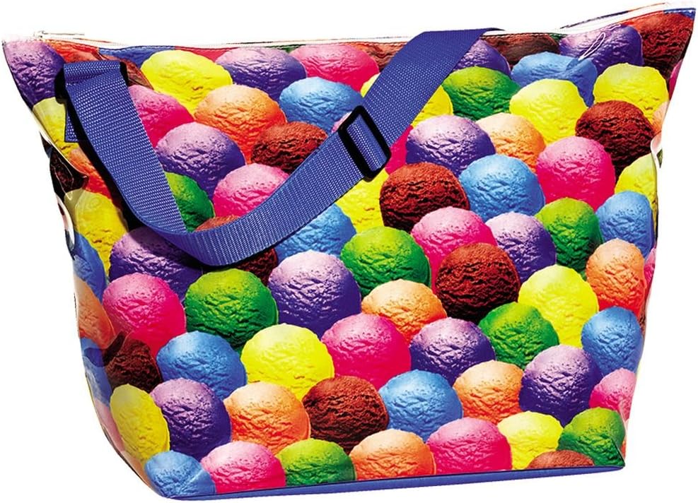 iscream Fun Print Overnight 20" x 13" x 7" Travel Tote Bag with Adjustable Strap