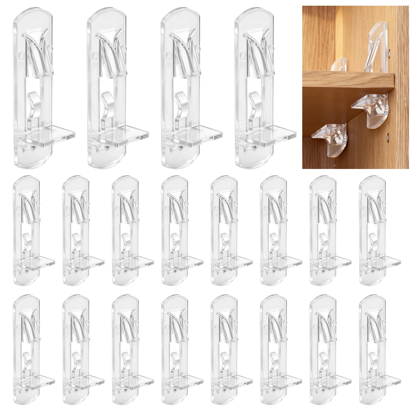 Cabinet Shelf Pegs 5mm Self-Locking Pins for 3/4" Thick Shelves