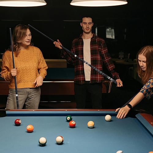 Miniatura 7 de Taco de piscina con estuche, palo de taco de piscina de fibra de vidrio de 0.504 in, kit de taco de piscina, juego de taco de piscina profesional de