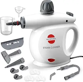 Outspurge Limpador A Vapor Portátil, Jato De Vapor Pressurizado Multissuperfície Com 13 Acessórios, Trava De Segurança, Vaporizador Para Limpeza De Pisos, Estofados, Rejuntes, Janelas, Sofás E Carro