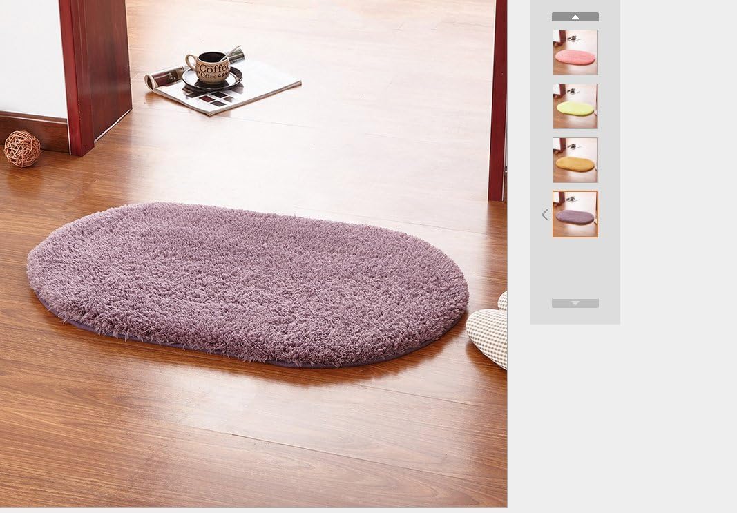 BAferetees Bath Contour Mat Toilet Lid Covers Non Slip Floor Carpet Purple