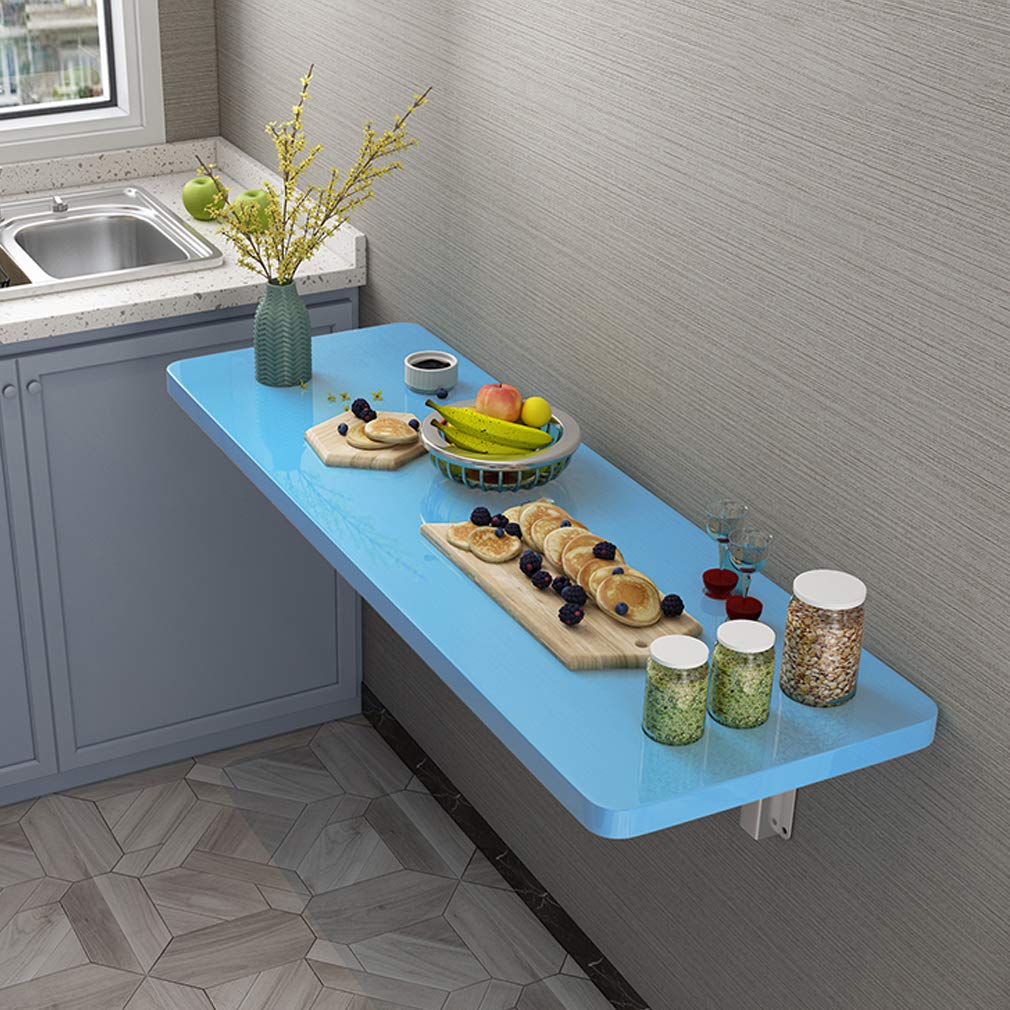 SXZenSpace Wall Mounted Folding Table for Home Office Kitchen Laundry Room Multi Function Desk Laptop Workbench Writing 4 Colors Available (Blue 70x40cm)