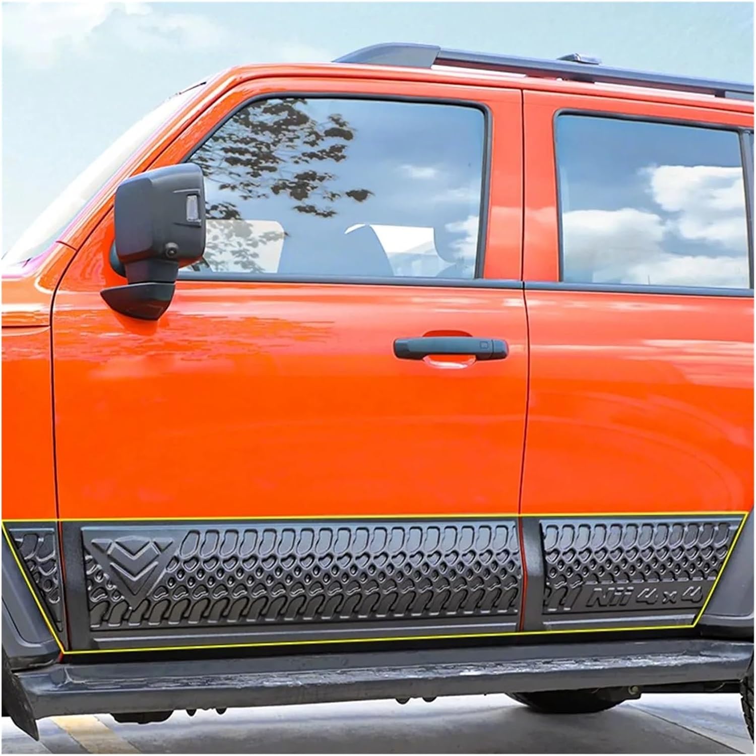 6Pcs Car Side Door Body Molding Trim Decorative Cover Guard Plate Compatible for Great Wall Wey Tank 300 Exterior Protective Strip