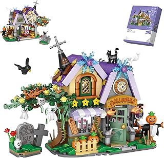 Loz Silan Halloween Haunted House Mini Bricks Building Toys - 783 Pieces Ghost Vampire Building Kit for Kids, Halloween Displayable Model Haunted House Party Gift for Boy Girl 6-12 Years Old