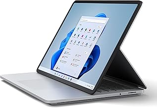 Microsoft, Surface Laptop Studio, Ordenador portátil, Platino, ABY-00012, 14,4 Pulgadas táctil (Intel Core i7-11370H, 32GB RAM, 1TB SSD, NVIDIA GeForce RTX 3050 Ti, Windows 11)
