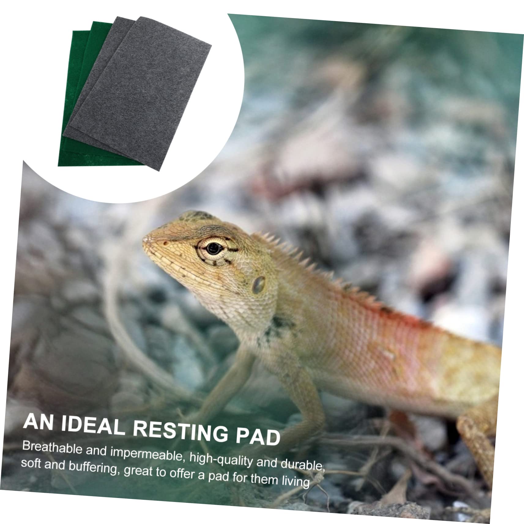 8piezas Alfombra para Terrario De Reptiles Paquete De y Absorbente para Geckos y Serpientes Color Gris