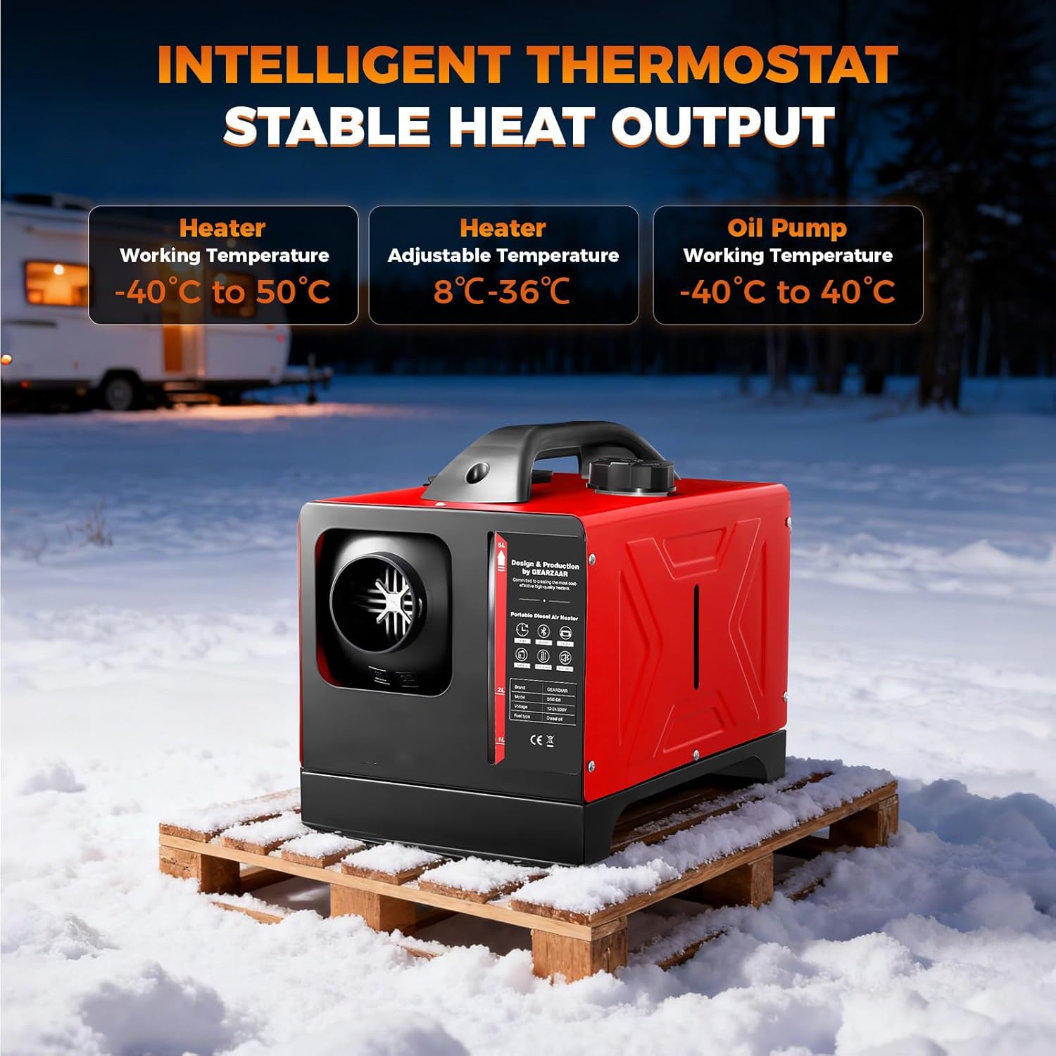 8KW Diesel Heater 12V/24V/110V All in One,diesel heater 12v Come with APP Control, Remote Control and LCD Display,Air Diesel Parking Space Heater for RV Truck Boat Car Home Tent Bus