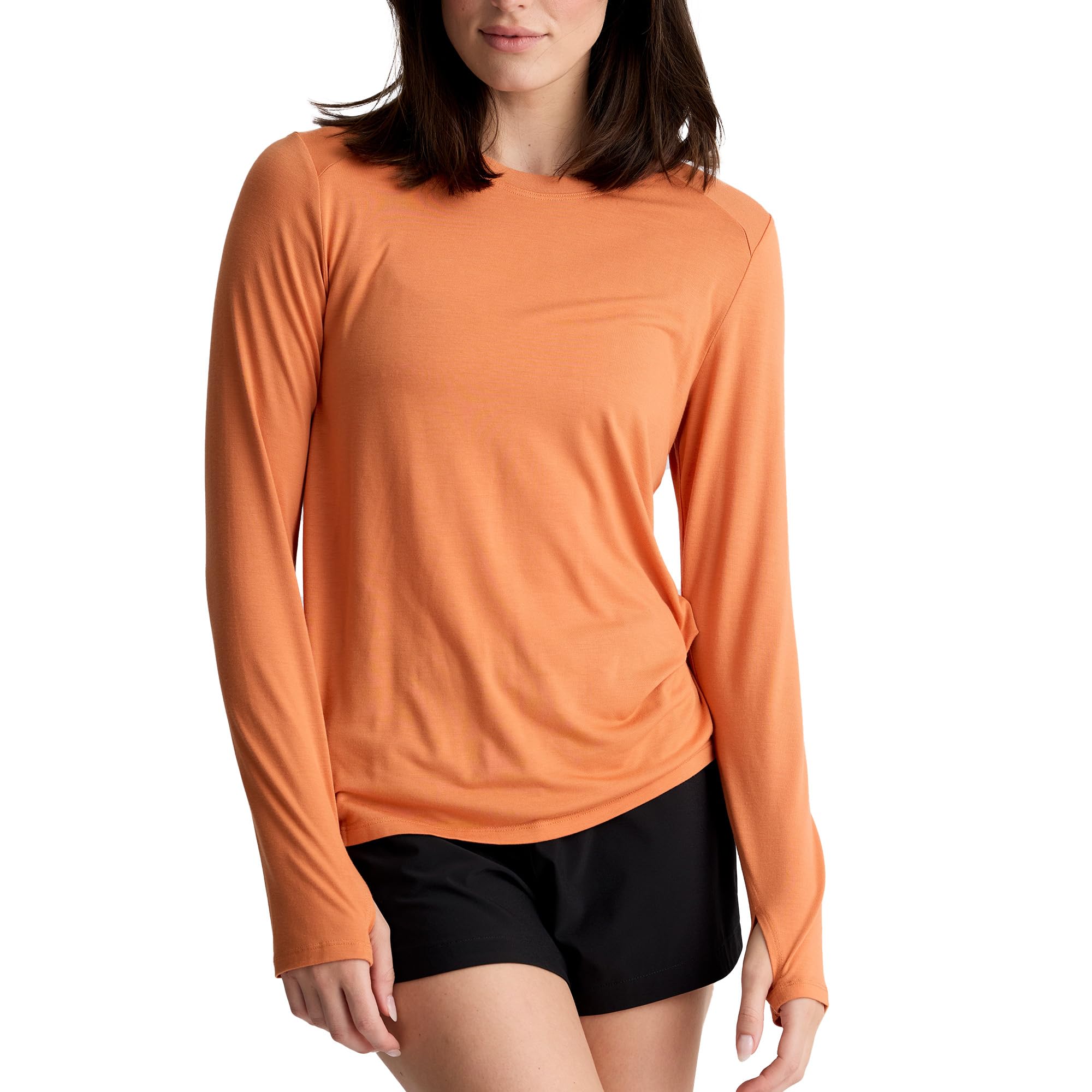 Free Fly Women's Shade Long Sleeve II - UPF 50+ Sun Protection Clothing Women's Sun Shirt, Bamboo Viscose Long Sleeve Shirt