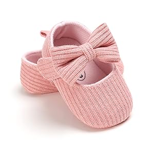 EDOTON Baby Mädchen 2 Pcs Kleinkind Party Schuhe Mit Stirnband, Weiß, Gr.- 0-6 Monate/Herstellergröße- 1