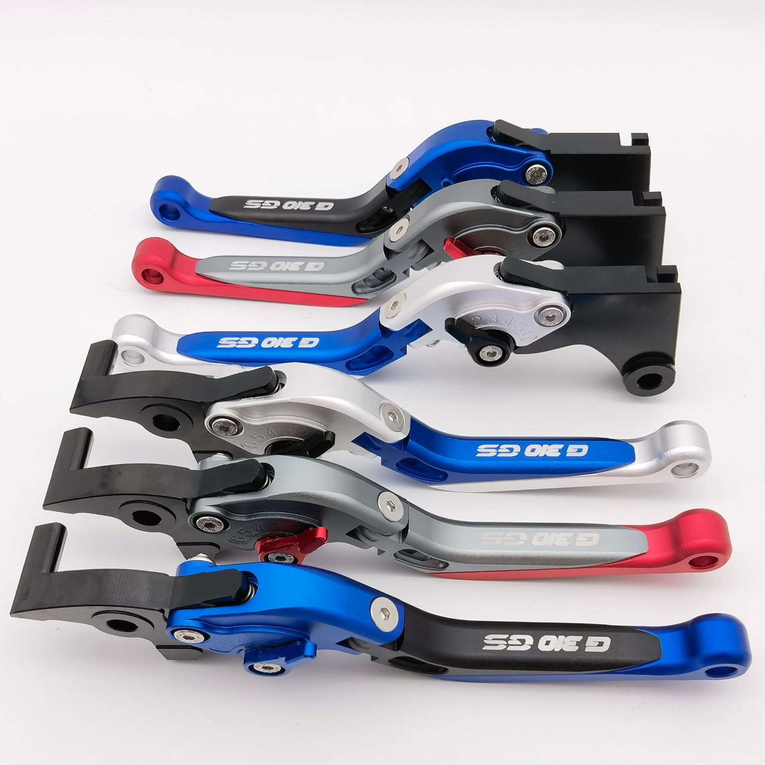 Generic Folding Brake Clutch Levers for BMW G310GS 2017-2023 G 310 GS G310 2018 2019 2020 2021 2022 2023 Motorcycle Handles Adjustable Extendable (Blue Black Blue `Blue, G310GS 2021-2023)