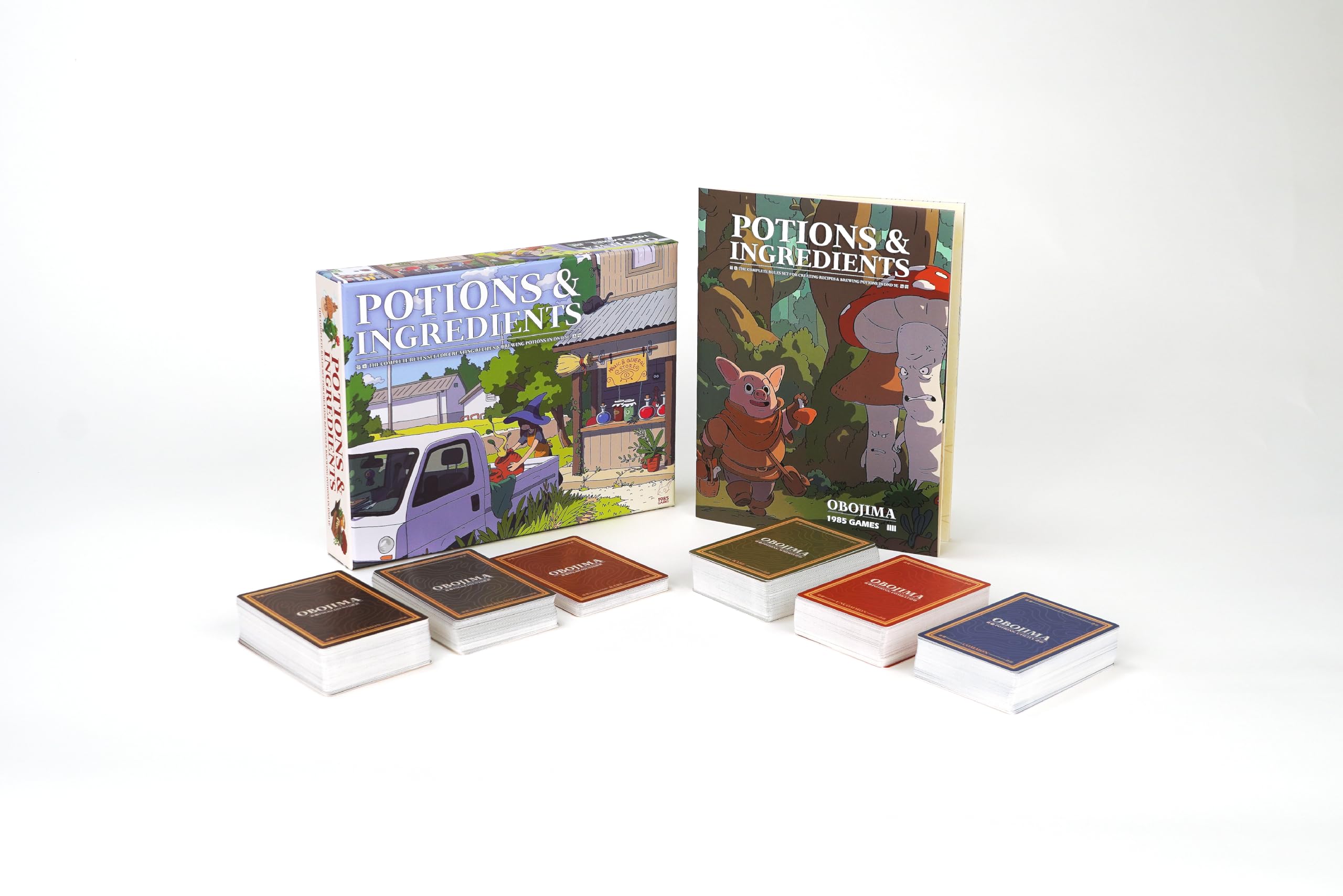Obojima Potions & Ingredients Deck Box Tabletop Accessory with Illustrated Cards Supporting Potion Effects, Resource Tracking, Immersive Sessions — image 1