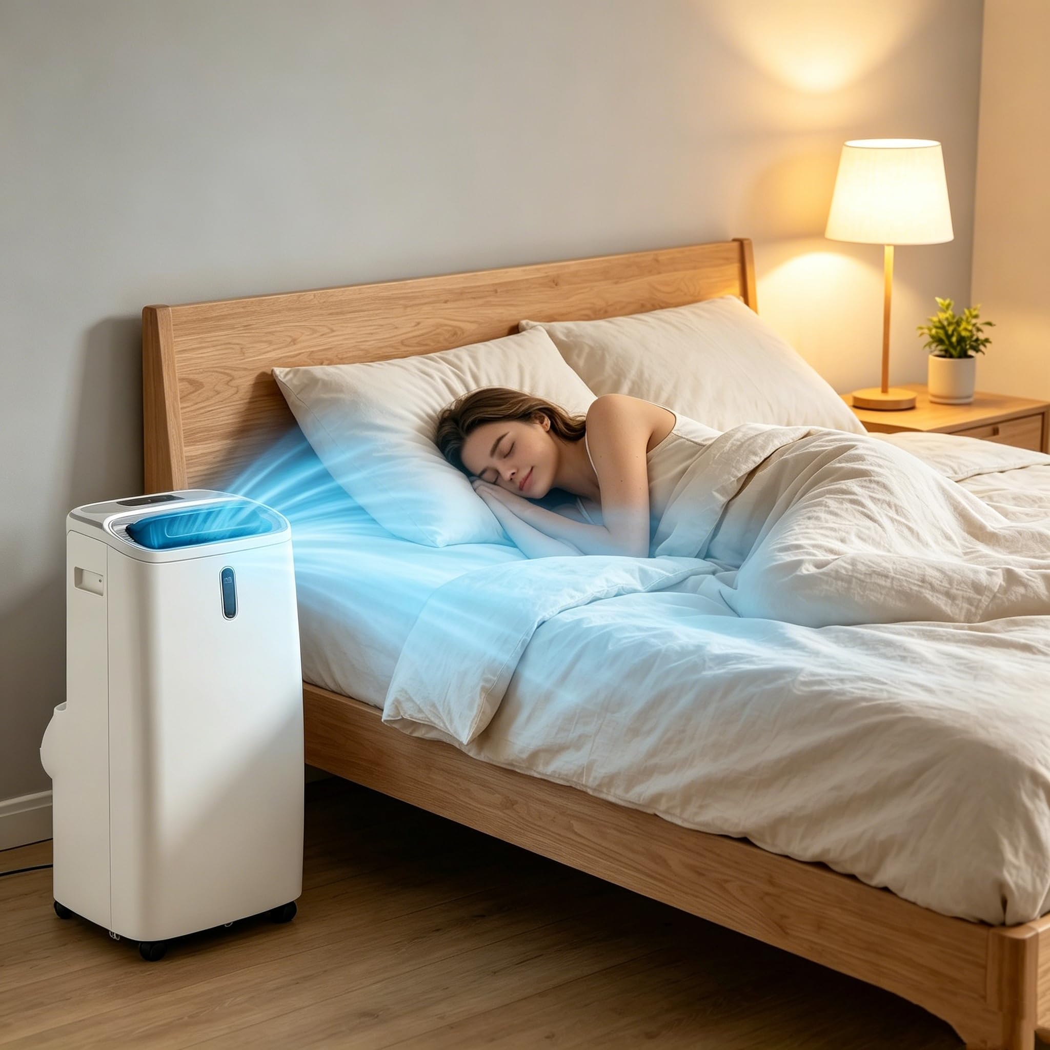 KOMFOTTEU 4 en 1 Aire Acondicionado Portátil 14000BTU 4 Modos