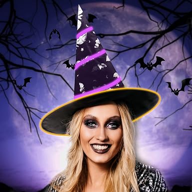 Halloween Costume LED Witch Hat 
