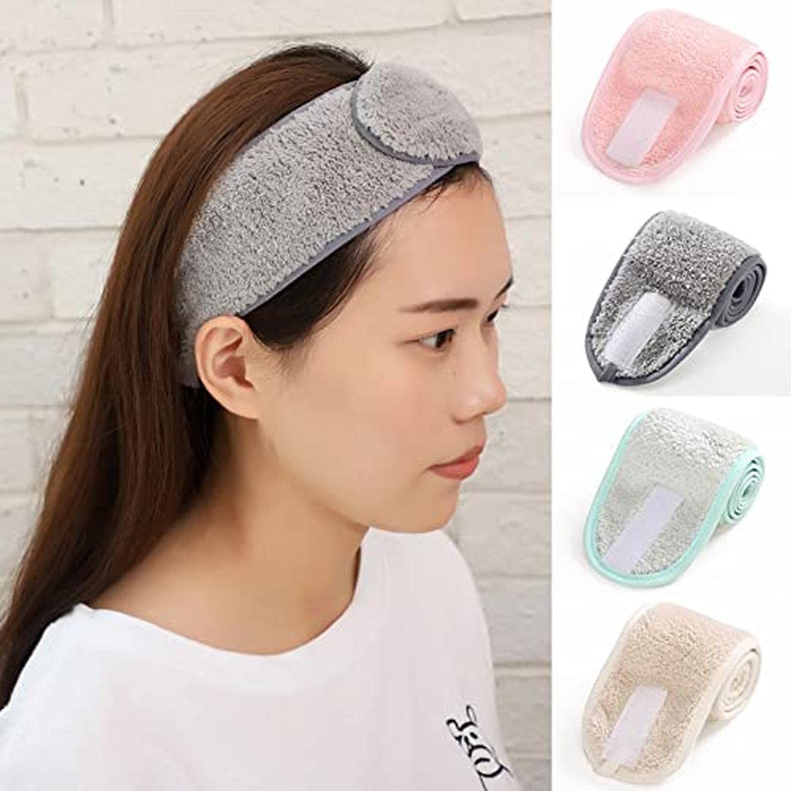 Amazon.co.jp: 洗顔ヘアバンド レディース メイク化粧 ワイドタオル 