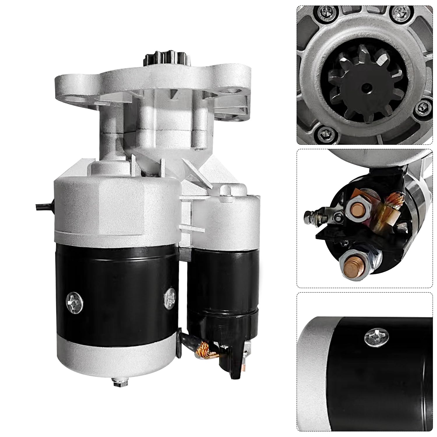 410-42008 Starter Fits for Ford Tractor 2000 3000 4000 5000 6000 Diesel Higher Torque, Replacement 7500J 83949348 83981923 D8NN-11000-CD 110462