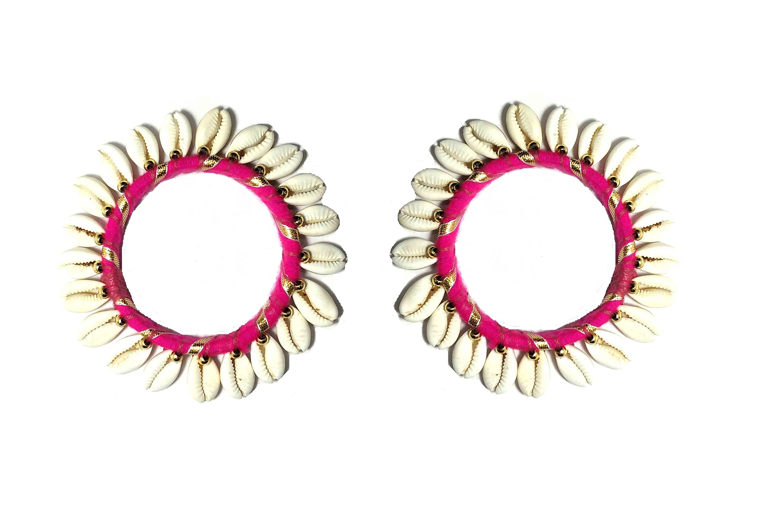 Pinoozclub Shell Koddi Designing Silk Thread Bengles For Women/Girls. (Pink) (B09YP357JF) Amazon Price History, Amazon Price Tracker