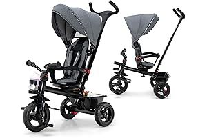 BABY JOY Tricycle for 1 Year-Old Babies, 5-in-1 Toddler Bike