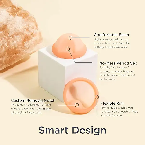 Saalt Menstrual Disc - Soft, Flexible, Reusable Medical-Grade - Removal Notch - Tampon Alternative - Made in USA - Lasts 10 Years (Coral, Regular) 3