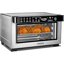 Gourmia Toaster Oven Digital Air Fryer - Convection Mode with 4 Slice Capacity, 3 Rack Positions, 12 Presets, Toast, Bagel, Bake, Roast, Broil, Dehydrate, Popcorn, Fits 9" Pizza, Stainless Steel