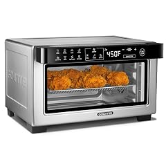 Gourmia Toaster Oven Digital Air Fryer - Convection Mode with 4 Slice Capacity 3 Rack Positions 12 Presets
