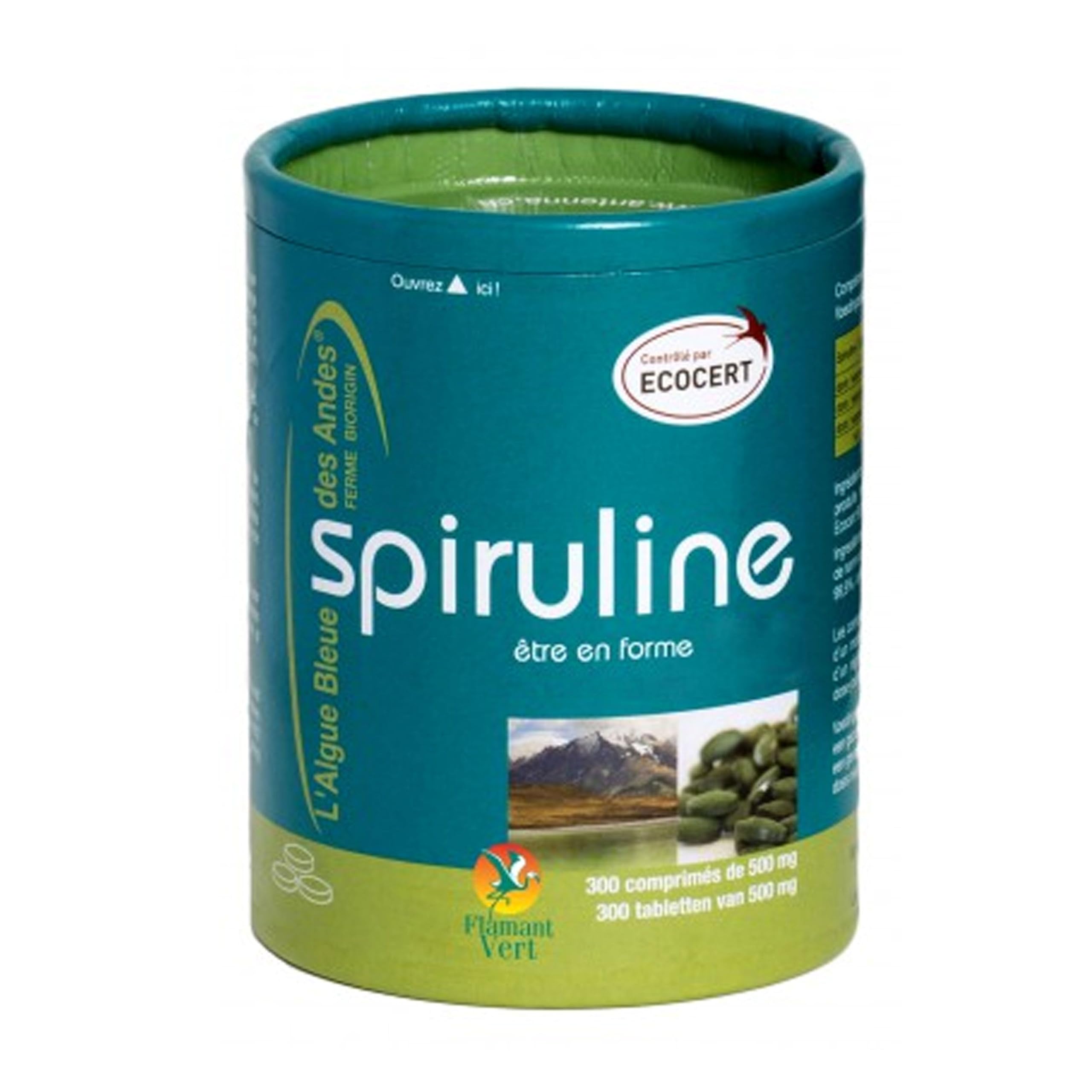 Flamant Vert - Spiruline Ecocert 300 comprimés - 150G
