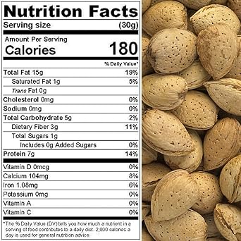 Almonds,#34;Fresh off the tree In shell Raw, Perfectly Natural, Quality, Ideal snack for Adults and Kids, packaged in a 1.5 lbs. (24 oz.) resealable pouch bag for freshness by Presto Sales LLC