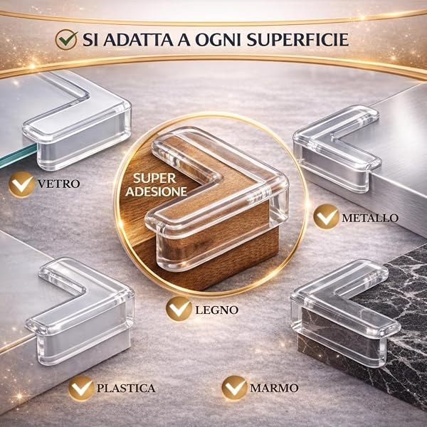 Paraspigoli Bambini 12 Pezzi – Angolari PVC Trasparenti – Copri Spigoli Tavolo Mobili – Adesivo Potente – Protezione Casa per Bimbi - 4
