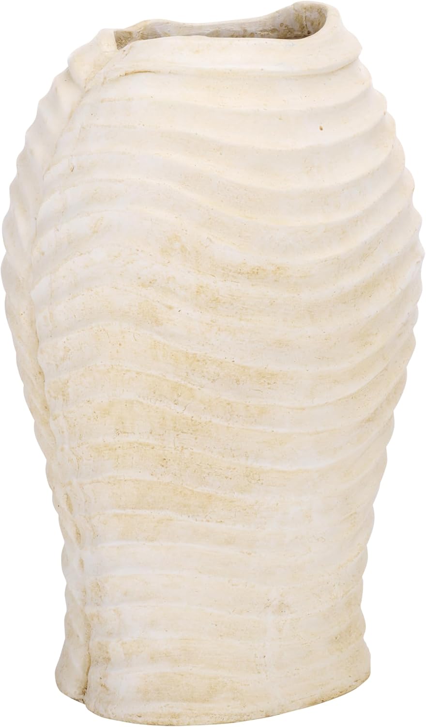 SAFAVIEH Outdoor Patio Furniture Collection - Damian Off-White Magnesium Oxide Planter Pot, Weather-Resistant Garden Décor (PAT5043A)