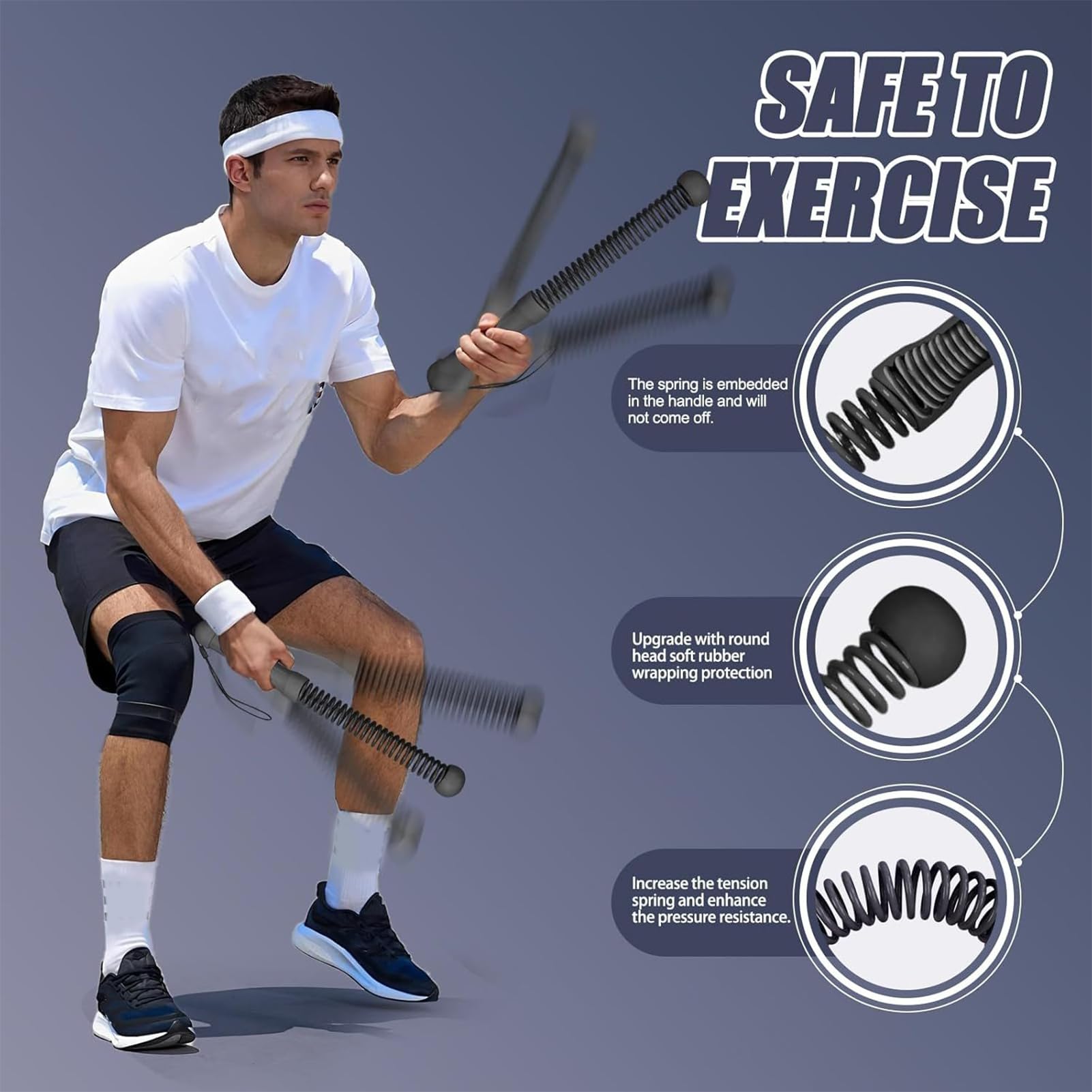Liny Treningowe Do Si?owni Domowej | Bezprzewodowe Liny Fitness | Do Odchudzania | Urz?dzenie Kszta?towania Sylwetki 2 Sztuki Dla Poszukuj?cych ?wicze? Pocz?tkuj?cych Mieszka?ców Mieszka?