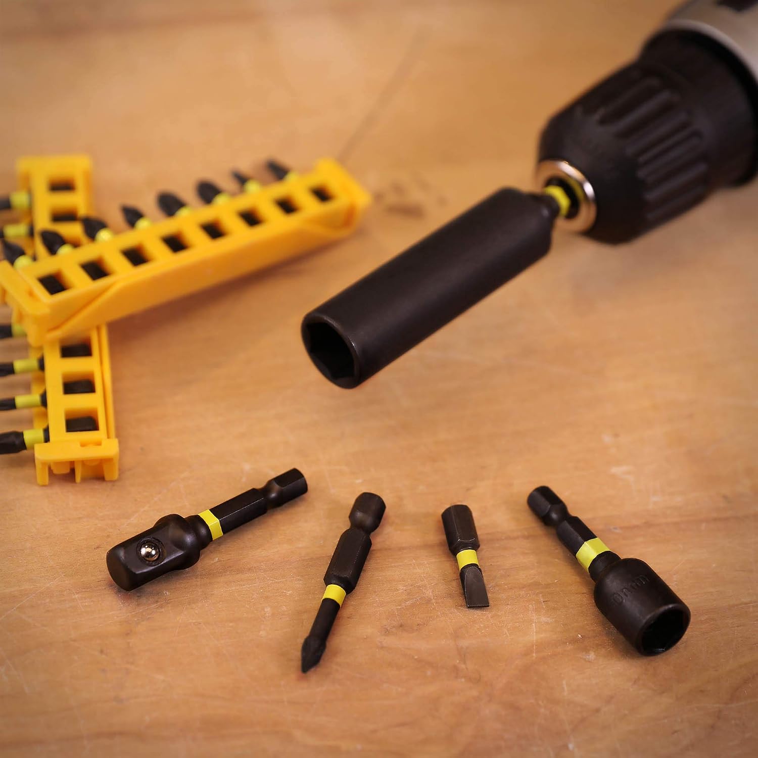 Impact Driver Bit Set, Utool 33 pcs Ultratorq Impact Screwdriver Bits and Socket Set including 25 Screwdriver Bits, 4 Impact Sockets, 3 Magnetic Nut Drivers and 1 Socket Adapter