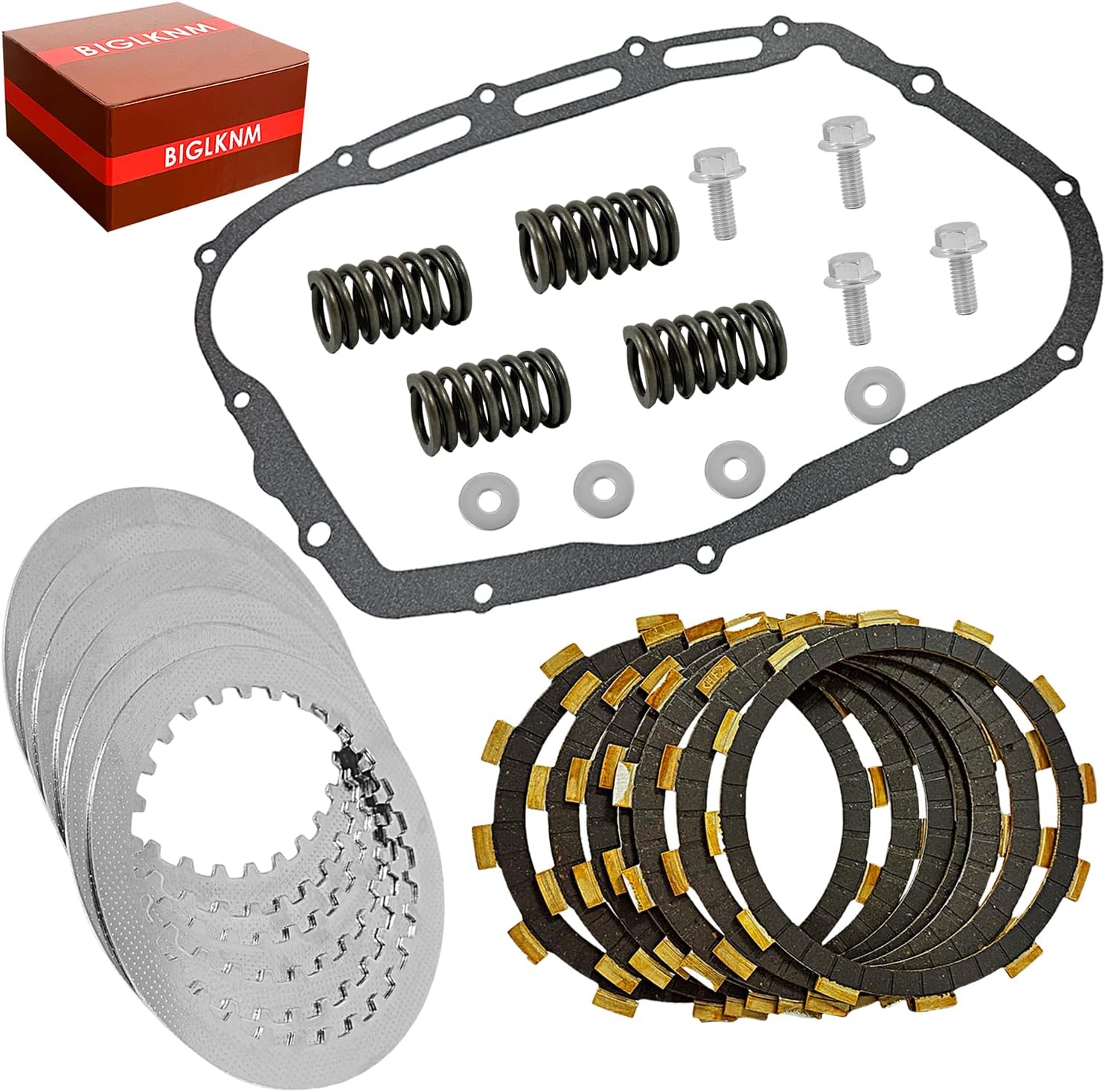 Clutch Kit Friction Plates Spring Gasket Kit Compatible with Boulevard S50 VS800 Intruder 700 VS700GLEP GLE 800 VS800GL/GLV Intruder 750 VS750GLP Replace for 21441-37400 21442-37401