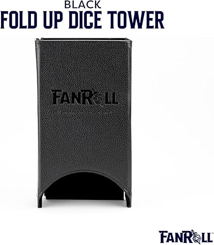 Miniatura 2 de FanRoll - Torre de dados plegable negro, juego de rol, accesorios para Dungeons and Dragons