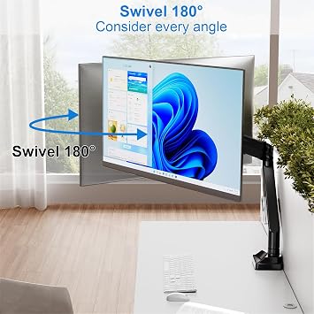 Single Monitor Mount for Max 43 Ultrawide Computer Screens