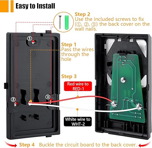 Miniatura 4 de Para LiftMaster 41A5273-1 Panel de control multifunción, paneles de repuesto de puerta de garaje de pared con cable para 78LM 81lm, 371lm, 971lm