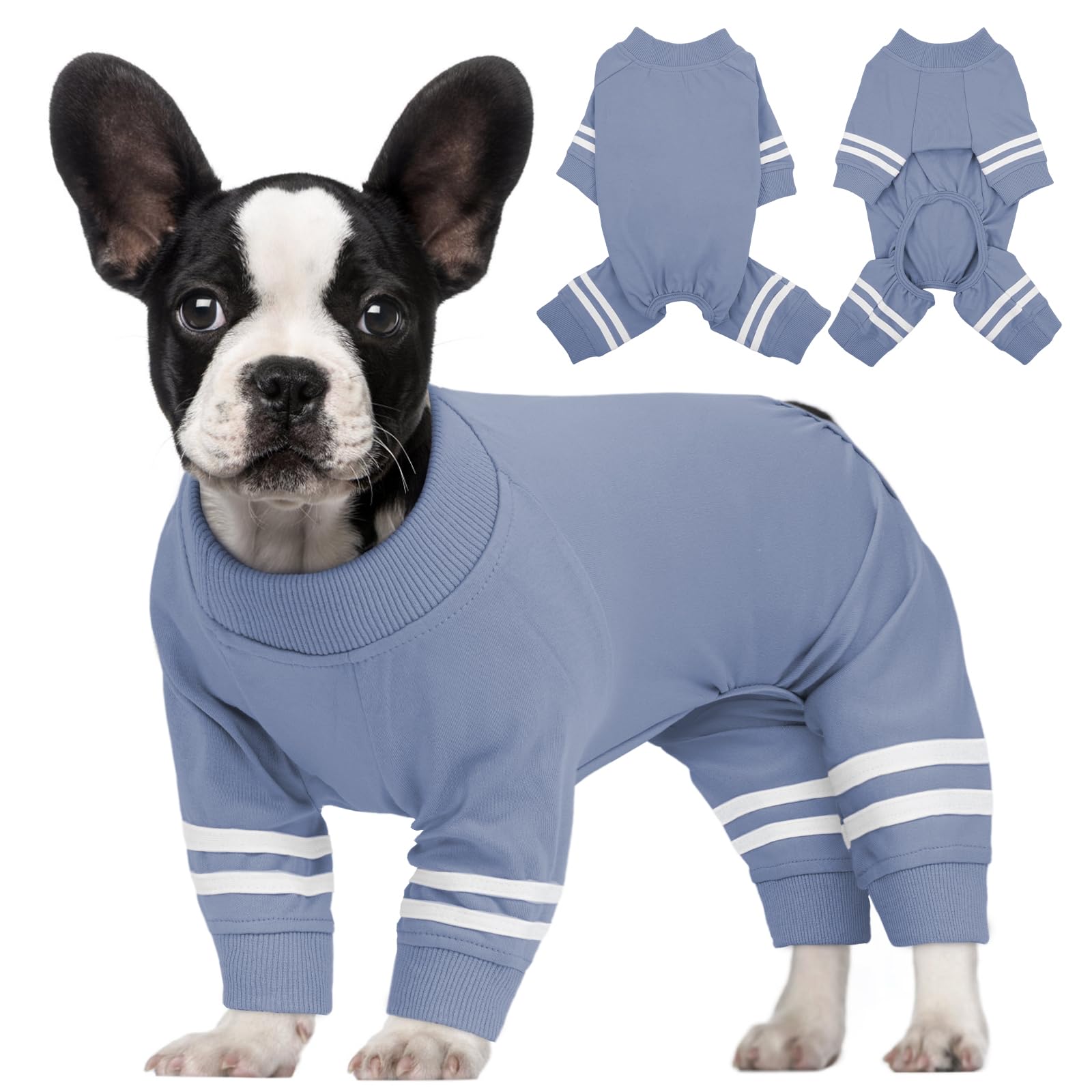 BRKURLEG Dog Pajamas Soft Material Stretchable Small Dogs Pajamas Onesie, Shirt for Small Medium Dogs After Surgery, Cotton Pet Shirt,4 Legged Doggy