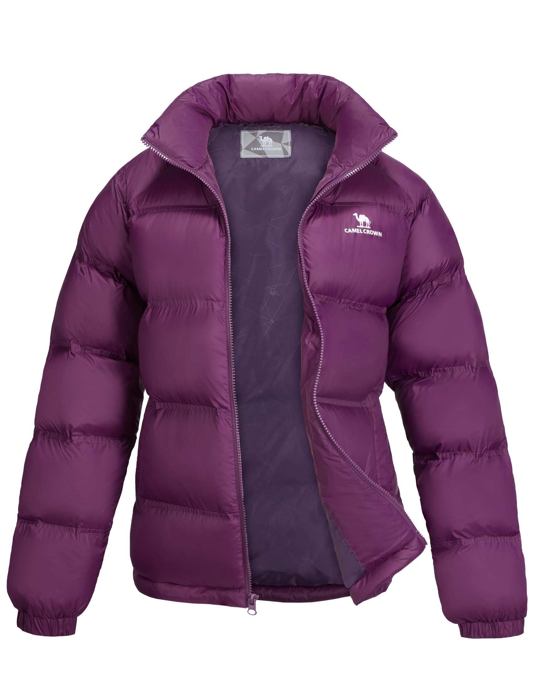 CAMELSPORTS Men's Thickened Down Jacket Oversized Lightweight Down Coat Warm Winter Coats Zip Insulated Puffer Jacket for men