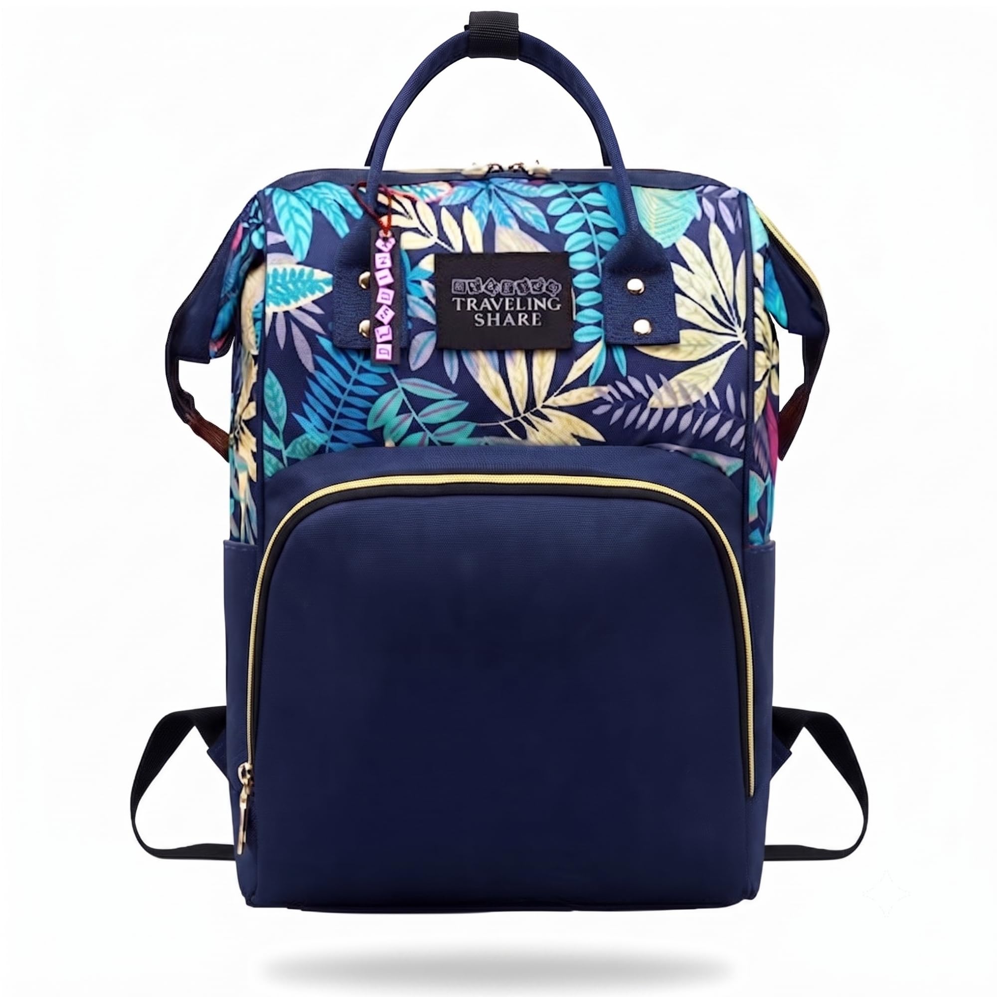 BEMBIKA Diaper Bag The Ultimate Mother Bag for New Born Baby and Mothers Stylish Diaper Bags with Big Storage Capacity Make Diapering & Nursing Easy with Maternity Backpack-Blue Leaf Design-picture-39