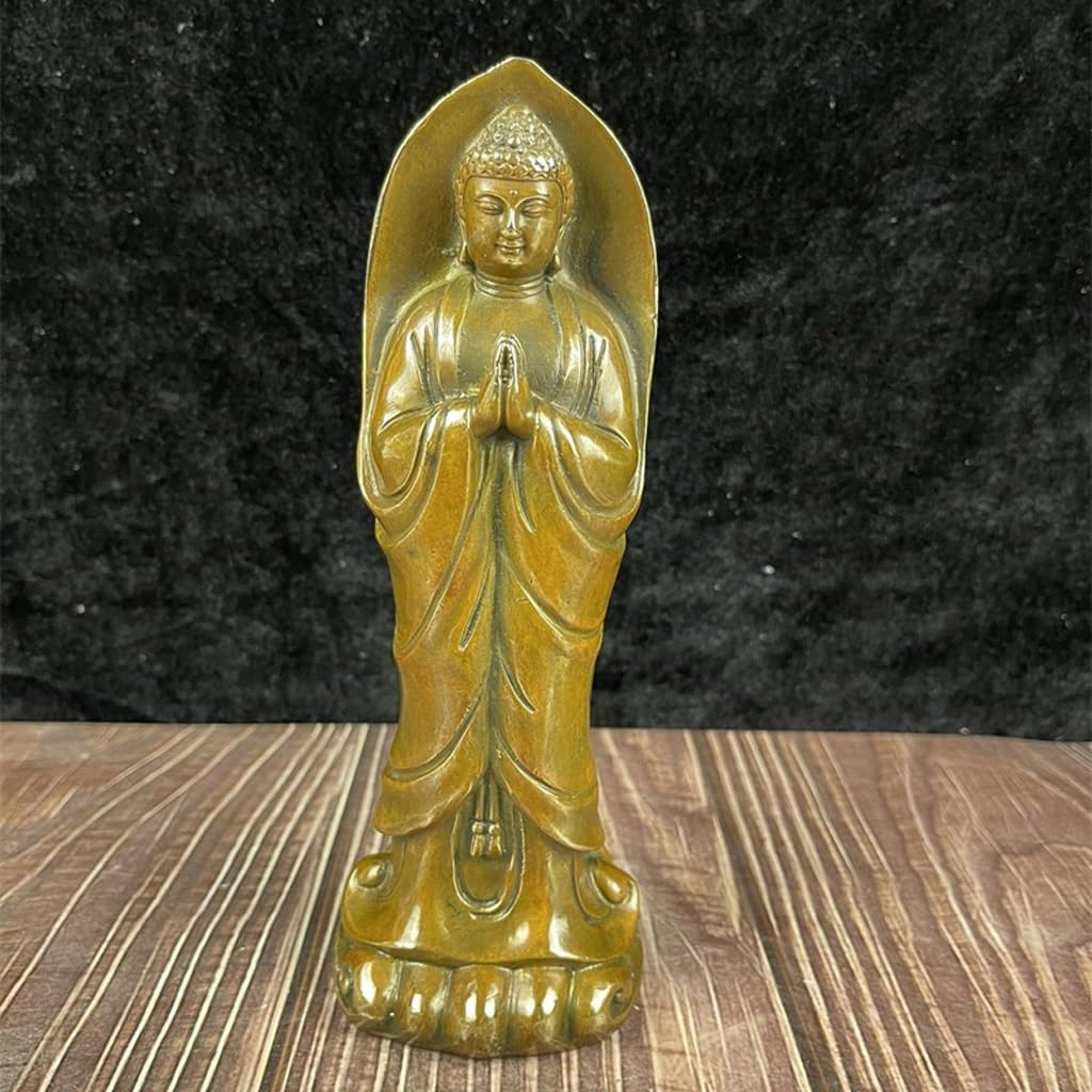 Posąg Buddy do wnętrz Antyczne ozdoby kultu domu mosiądz dekoracja domu statua pokój medytacyjny bodhisattwa dekoracja medytacyjna statua buddy figurka rzeźba