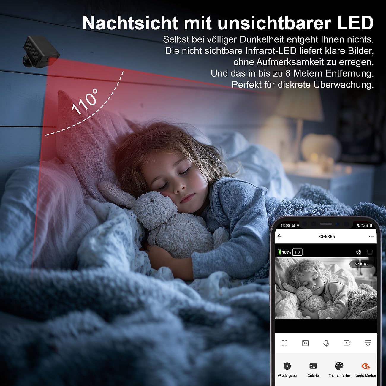 7links microcamera: Set di 2 Mini telecamere IP 2K, IPC-910, Wifi dual band, visione notturna (camera con batteria, telecamera di sorveglianza a batteria, SD)