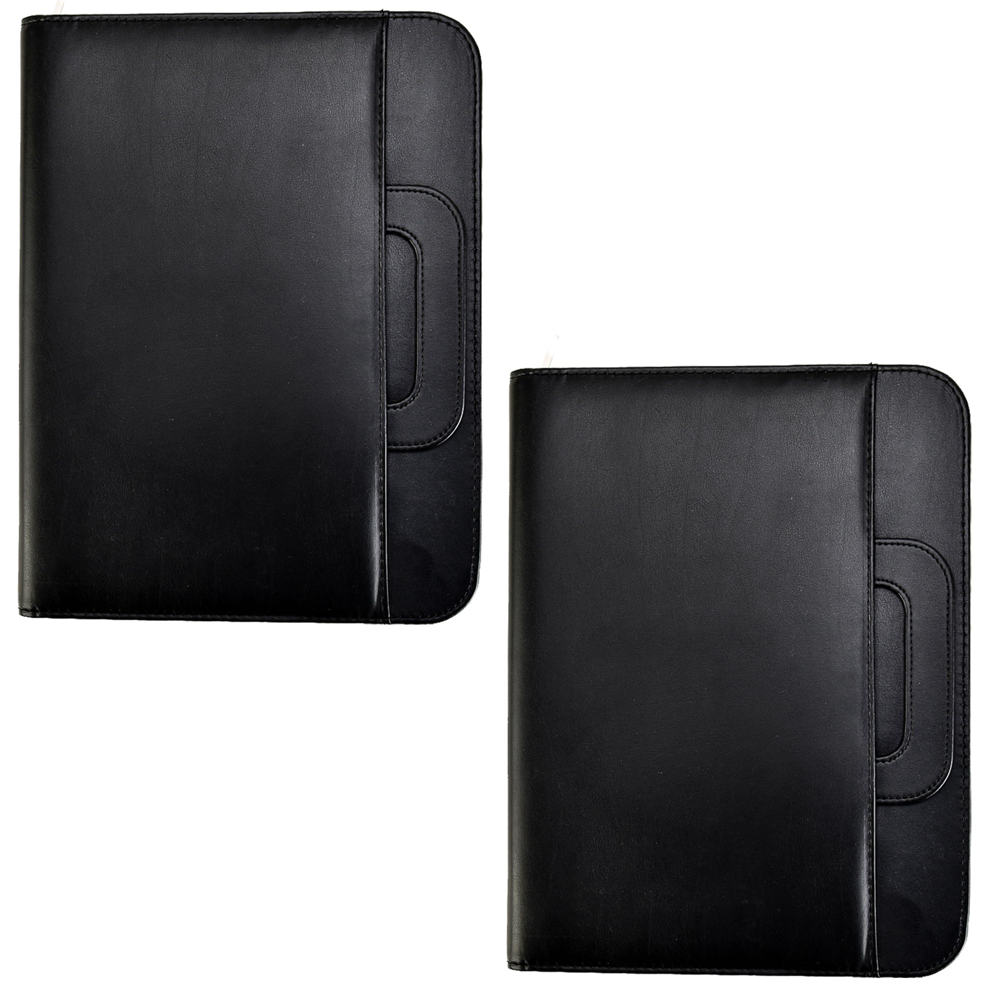 Arpan A4 Zipped Black Conference Folder Executive Portfolio Faux Leather Professional Business Document Case Bag Organiser (2)