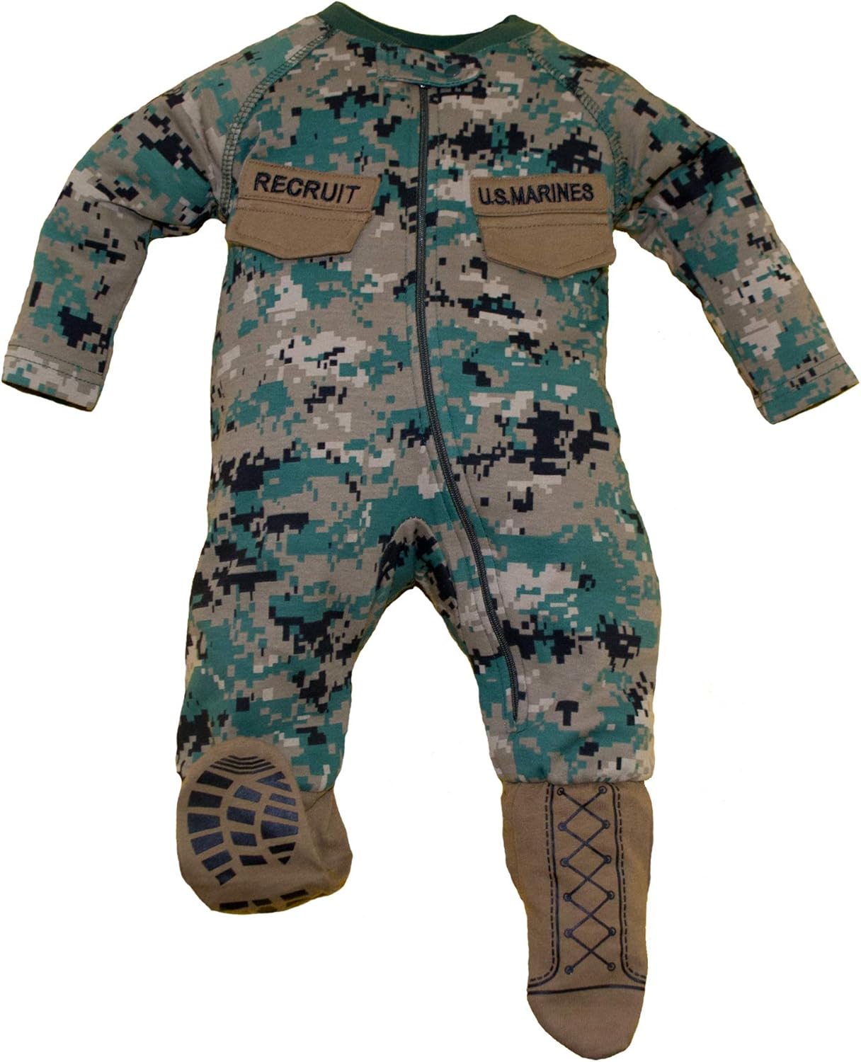Marine Woodland Baby Uniform Crawler w Boots